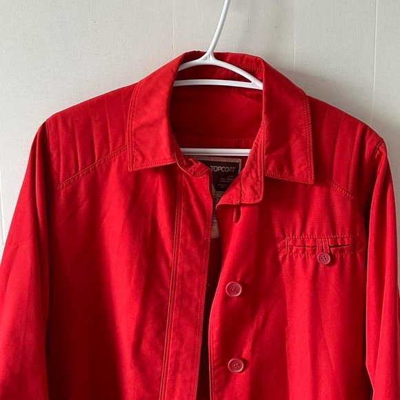 Red vintage 80s trench coat - Picture 3 of 7